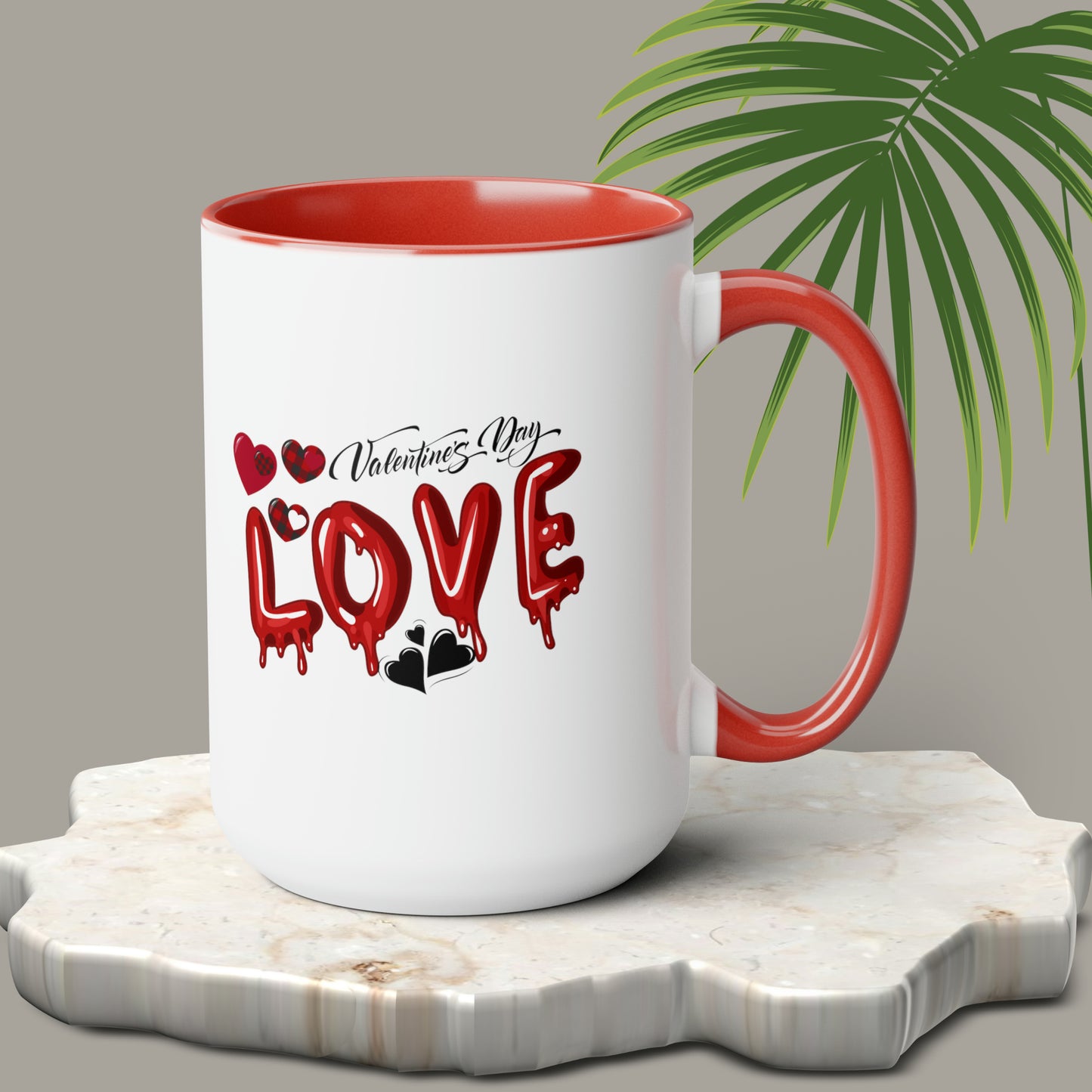 Happy valentines day Two-Tone Coffee Mugs, 15oz