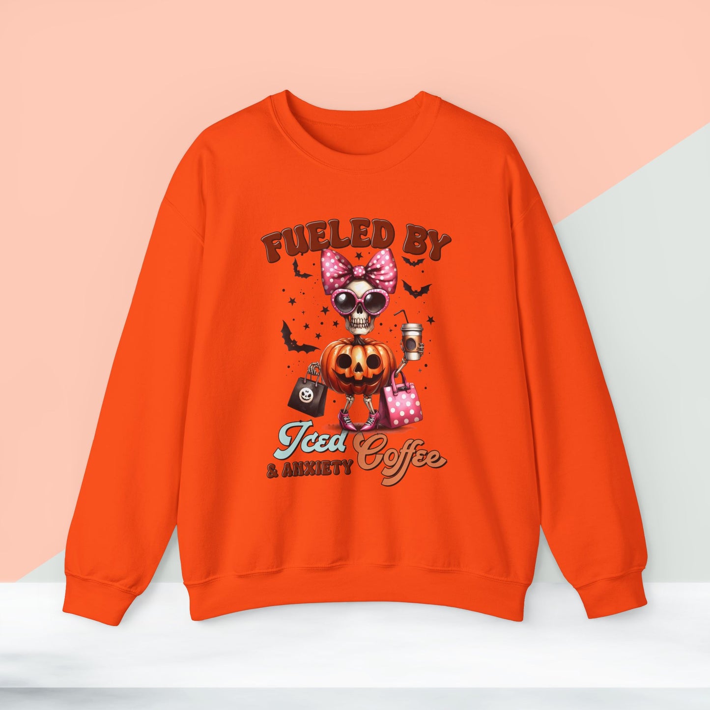 Halloween Sweatshirt, Happy Halloween Sweatshirt - Unisex Heavy Blend Crewneck, Halloween Sweatshirt, Cute Spooky Ghost sweatshirt.