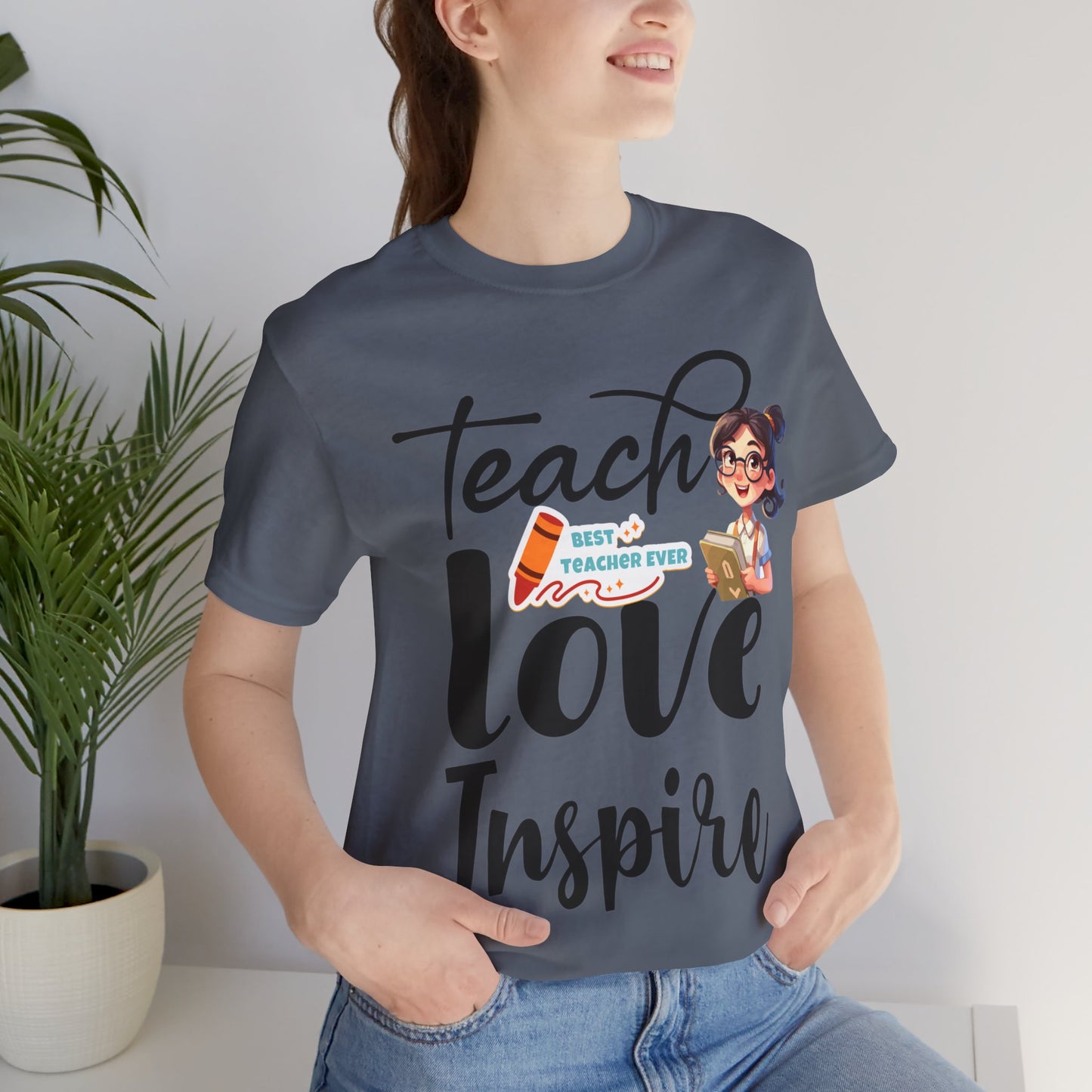 Teach Love Inspire T-shirt, Hello Teacher T-Shirt, Back To School T-Shirt, Teach Love Inspire Teacher Shirt, Teacher Back To school unisex jersey short sleeve.First Day Vibes T-Shirt.