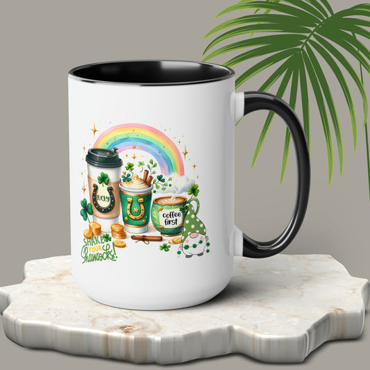 St Patrick's Day two-Tone Coffee Mugs, 15oz