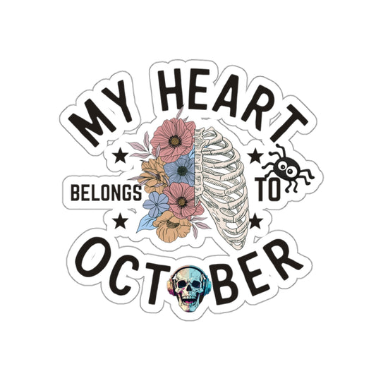 My Heart Belongs To October Kiss-Cut Stickers, Spooky Vibes Happy Halloween Kiss-Cut Stickers, Happy Halloween Kiss-Cut Stickers, Spooky Season Kiss-Cut Stickers, Trick Or Treat Halloween Kiss-Cut Stickers.