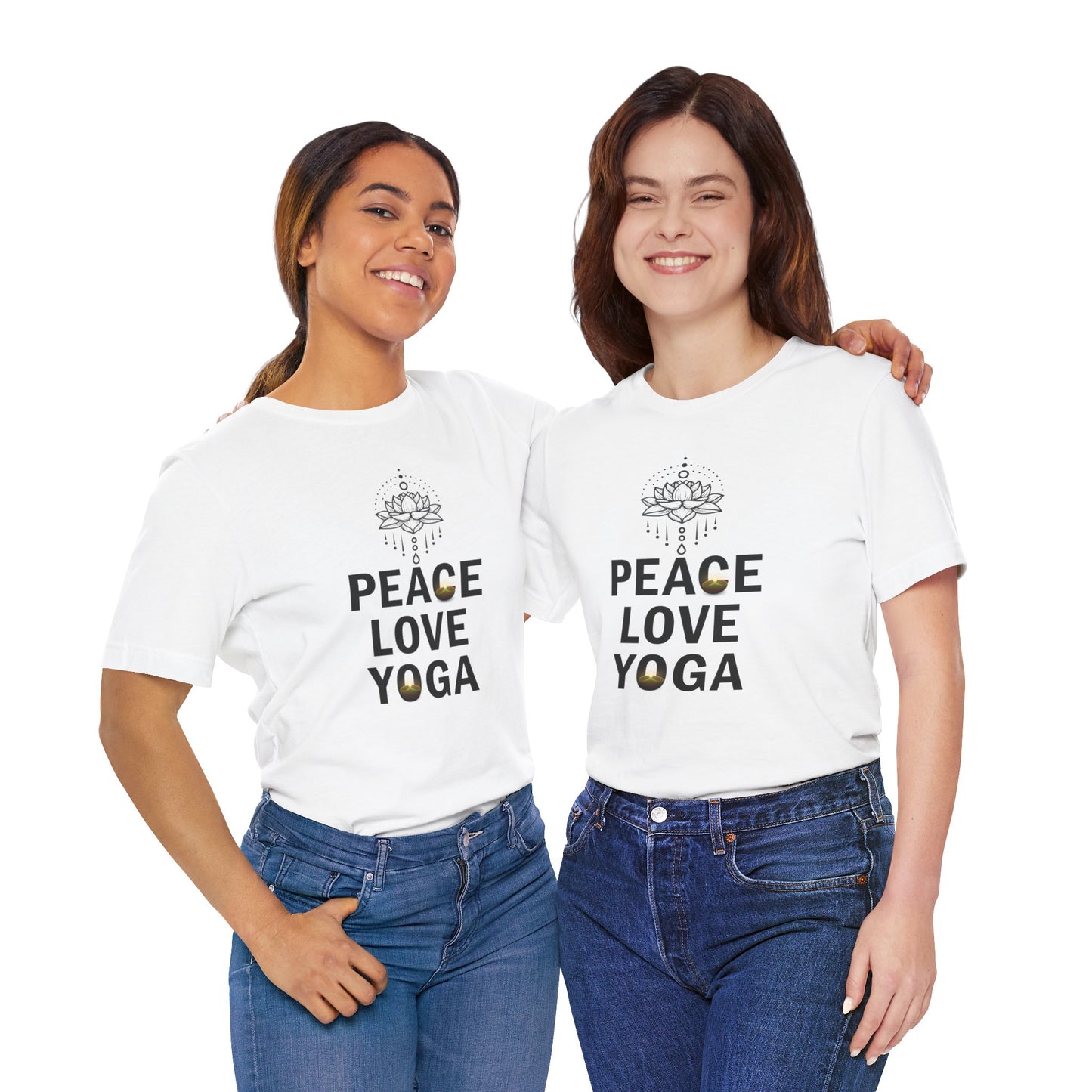 Peace Love Yoga T-Shirt, Cute Yoga workout Shirt, Yoga lovers T-shirt, Yoga Instructor Gift, Gym shirt, Gift For Yoga lover, Gift For Yogi.