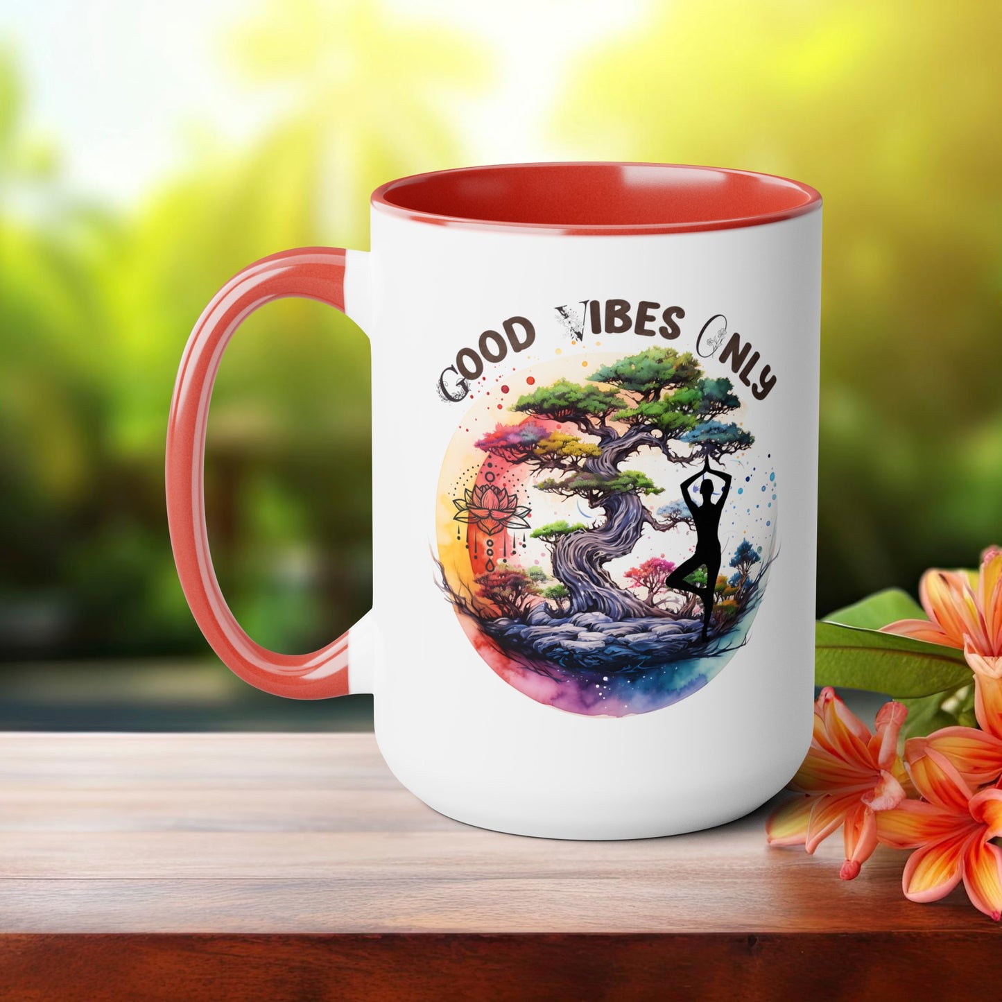 Good Vibes Only Yoga Coffee Mug, Cute Yoga Coffee Mug, Yoga lovers Coffee Mug, Yoga Instructor Gift, Gift For Yoga lover, Gift For Yogi.