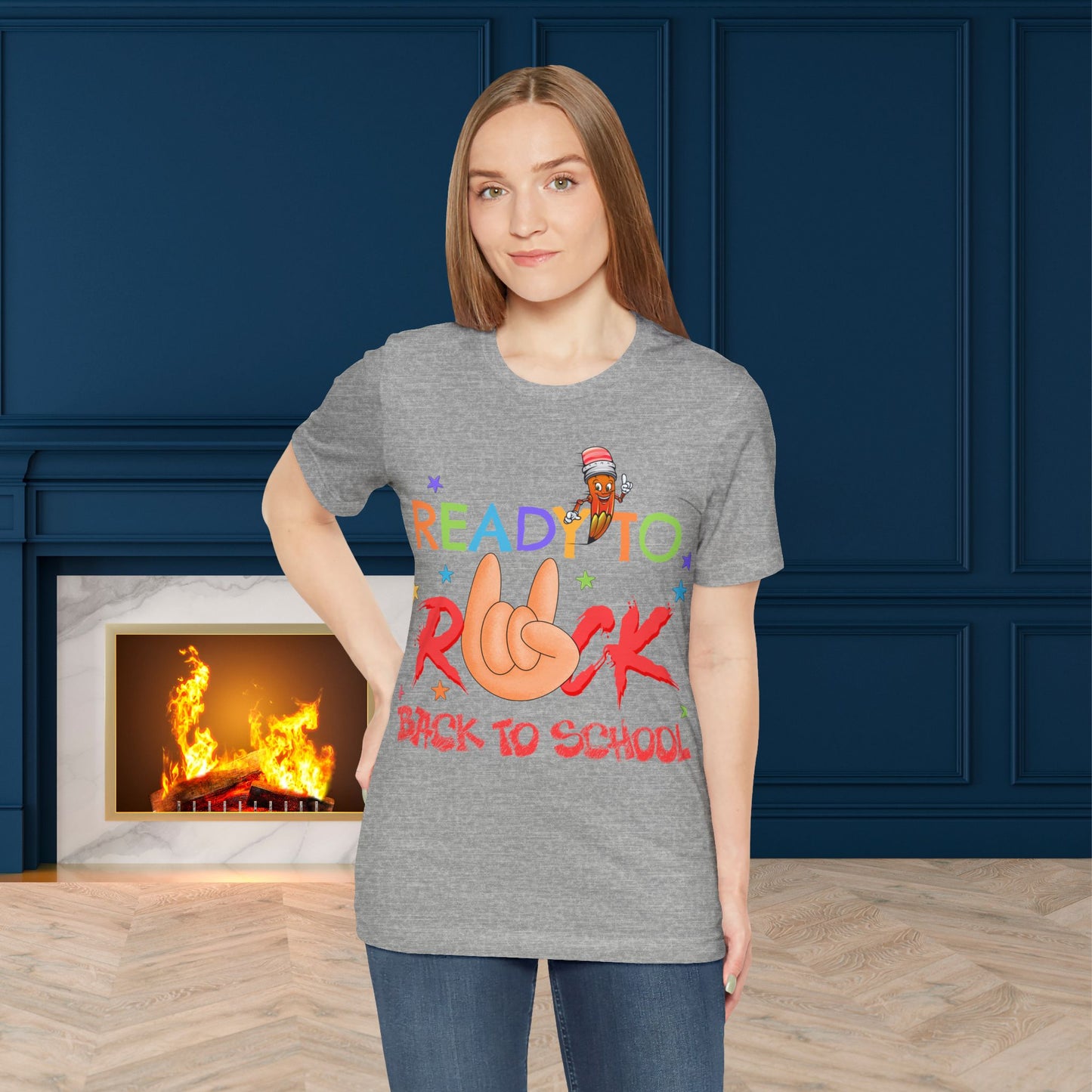 Ready To Rock T-Shirt, Back To School T-Shirt, Teach Love Inspire Teacher Shirt, Teacher Back To school unisex jersey short sleeve.First Day Vibes T-Shirt.