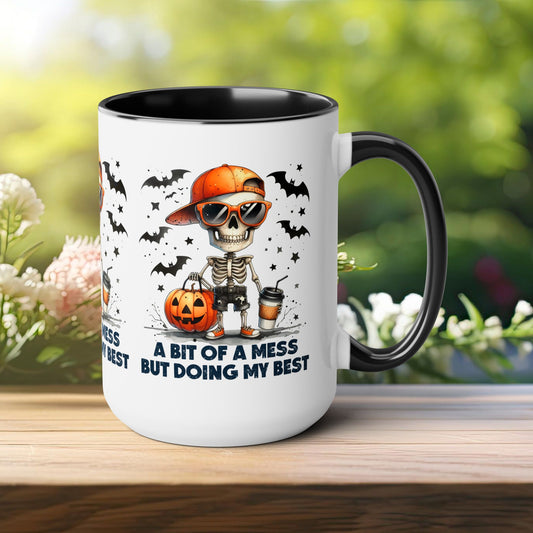 Happy Halloween Coffee Mug,  Let's Go Halloween Coffee Mug, Trick or Treat Halloween Coffee Mug, Cute Skeleton Coffee Mug, Spooky Season Halloween Coffee Mug.