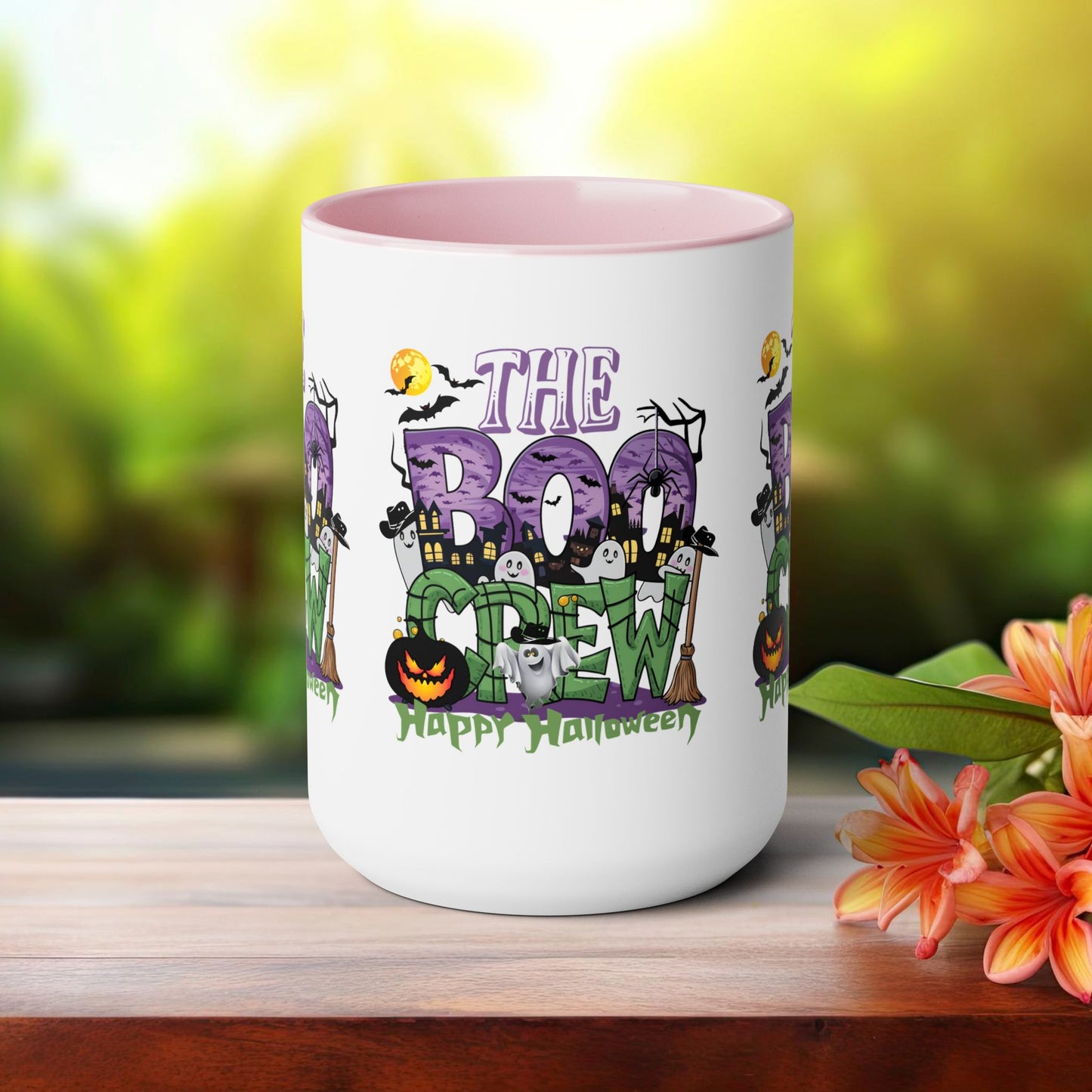 The Boo Crew Happy Halloween Coffee Mug,  Let's Go Halloween Coffee Mug, Trick or Treat Halloween Coffee Mug, Cute Skeleton Coffee Mug, Spooky Season Halloween Coffee Mug.