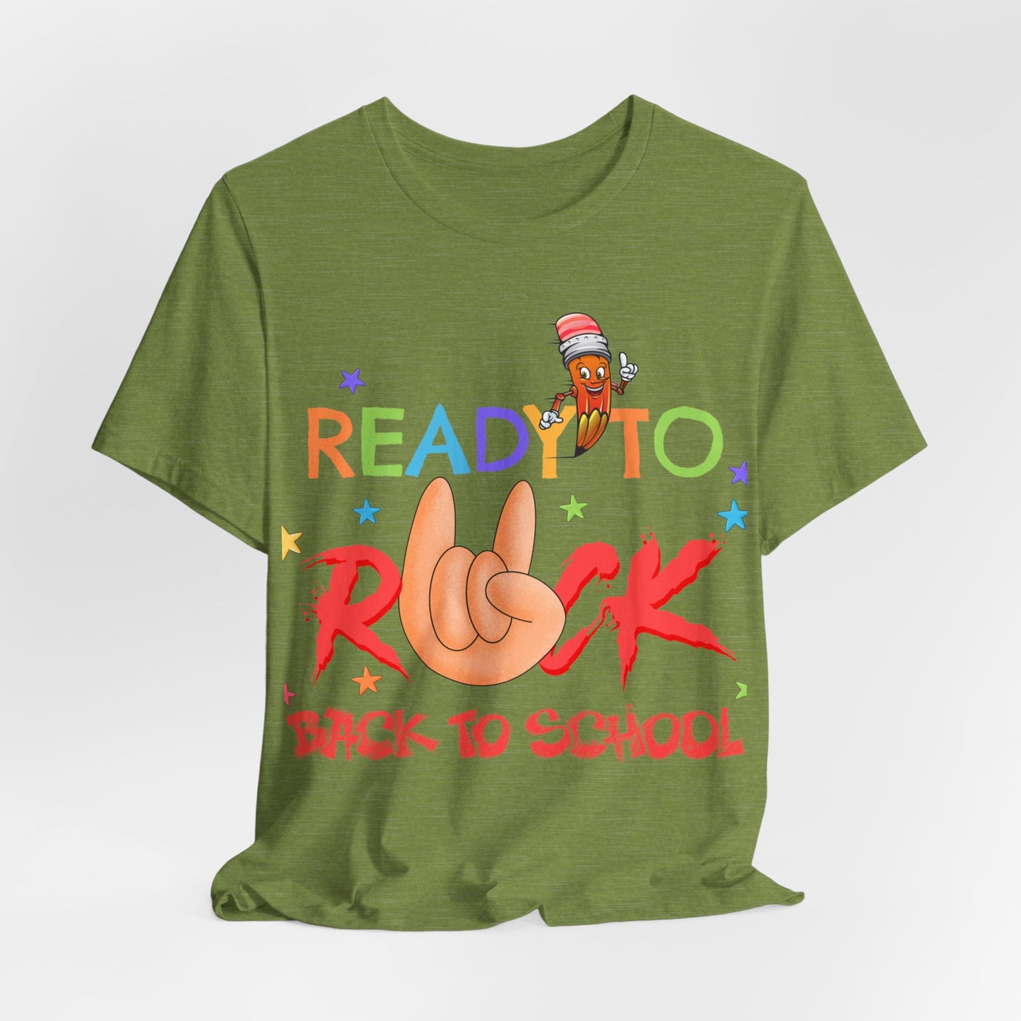 Ready To Rock T-Shirt, Back To School T-Shirt, Teach Love Inspire Teacher Shirt, Teacher Back To school unisex jersey short sleeve.First Day Vibes T-Shirt.