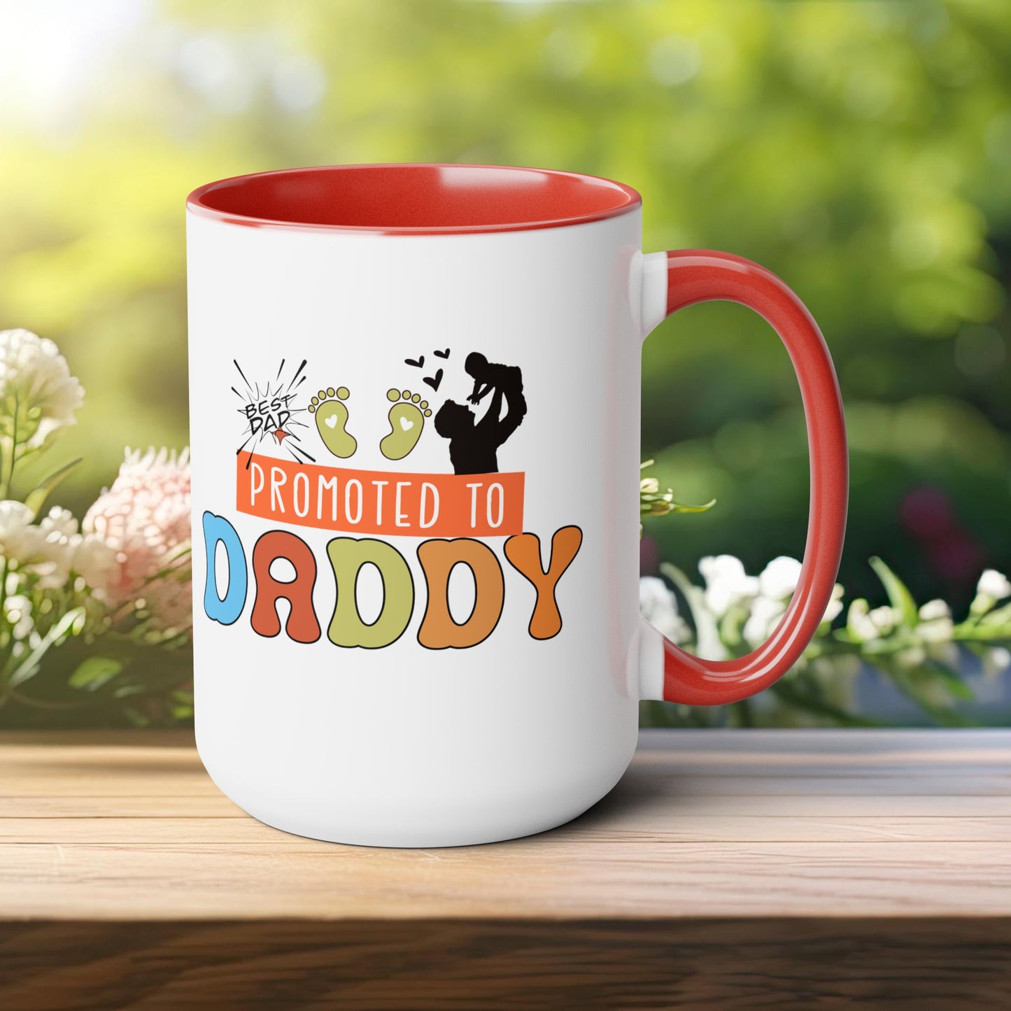 Happy father's dayTow-Tone Coffee Mug.15oz, Gift for Dad, Daddy's Coffee Mug