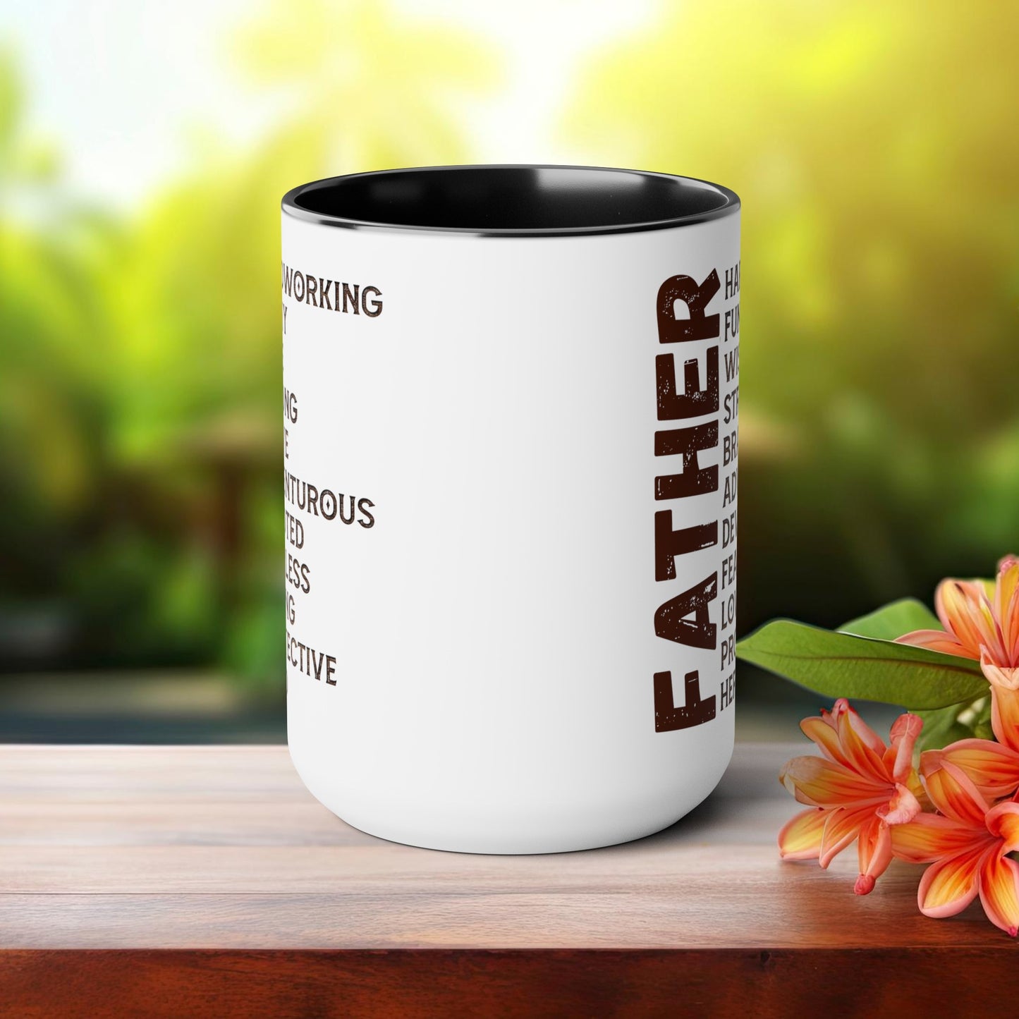 Happy father's dayTow-Tone Coffee Mug.15oz, Gift for Dad, Daddy's Coffee Mug