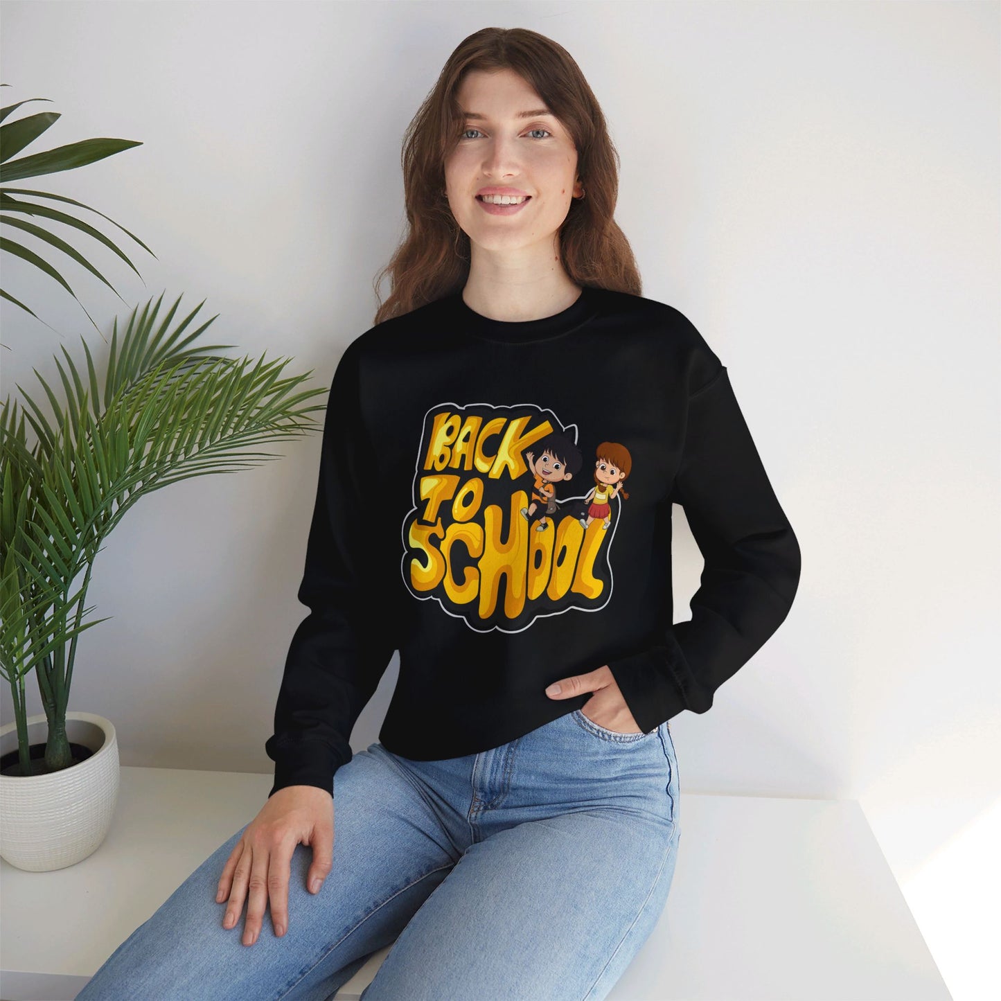 Back To school unisex heavy blend crewneck sweatshirt, We Love Teachers Sweatshirt,Teacher Back To school  Sweatshirt. First Day Vibes Sweatshirt.