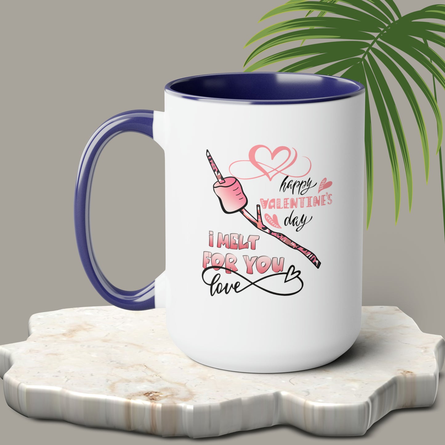 Happy valentines day Two-Tone Coffee Mugs, 15oz