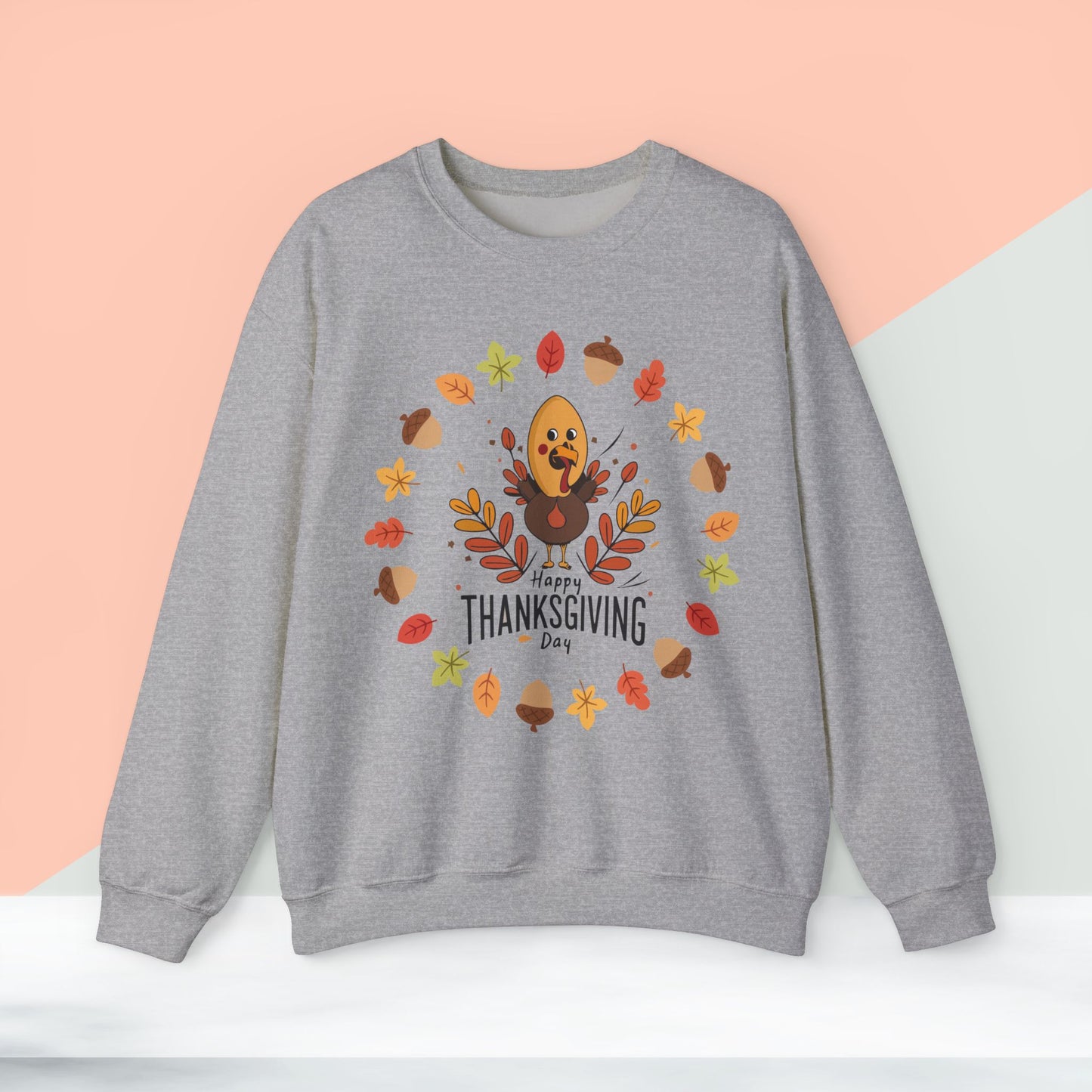 HappyThanksgiving Sweatshirt - Unisex Heavy Blend, Happy Thanksgiving2024 Sweatshirt, Thanksgiving Gift, Festive Sweatshirt.