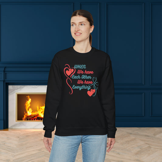 Happy valentines day Unisex Heavy Blend™ Crewneck Sweatshirt