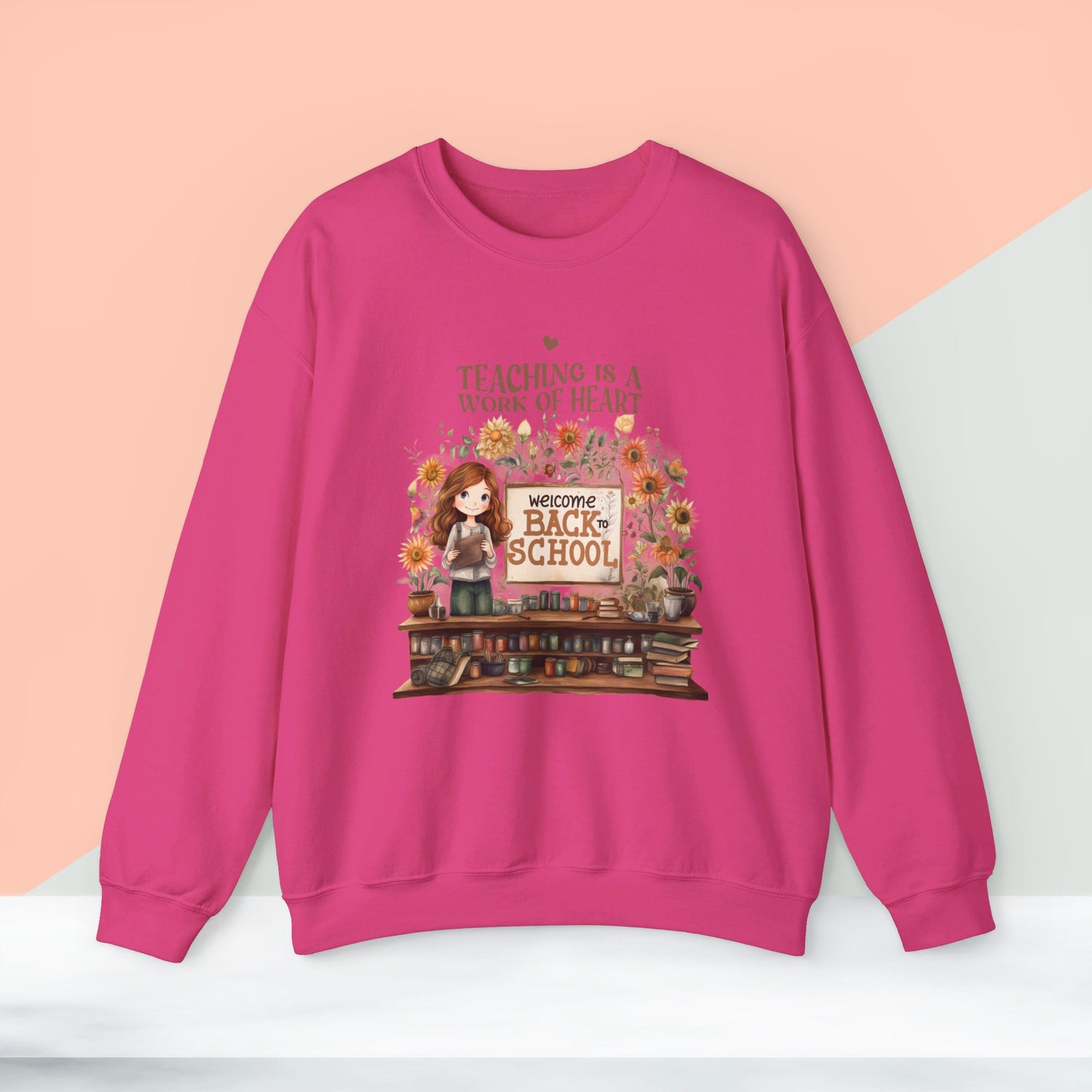 We Love Teachers Sweatshirt, Back To school unisex heavy blend crewneck sweatshirt, Teacher Back To school  Sweatshirt. First Day Vibes Sweatshirt.