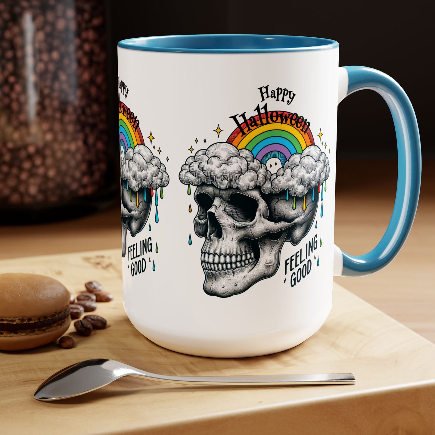 Happy Halloween Coffee Mug, Beware Halloween Coffee Mug, Trick or Treat Halloween Coffee Mug, Cute Skeleton Coffee Mug, Spooky Season Halloween Coffee Mug.