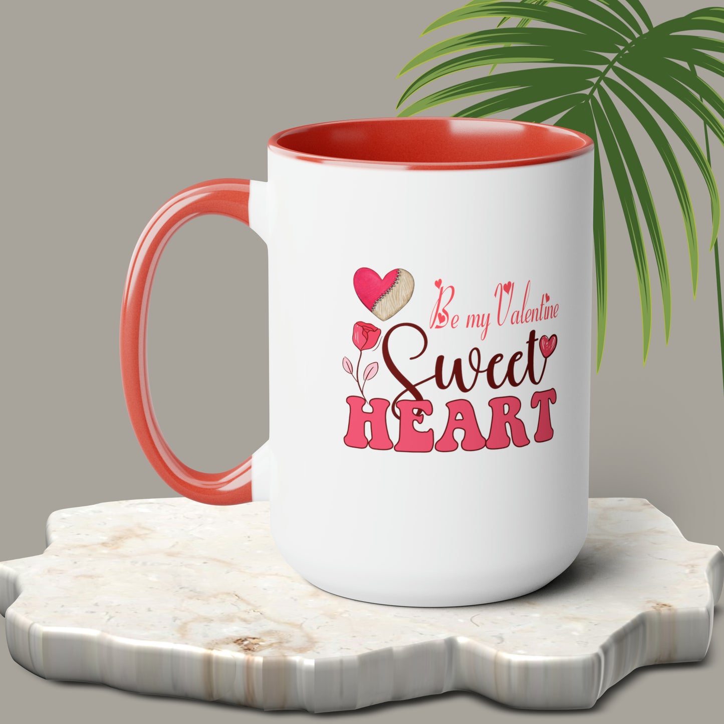 Happy valentines day Two-Tone Coffee Mugs, 15oz