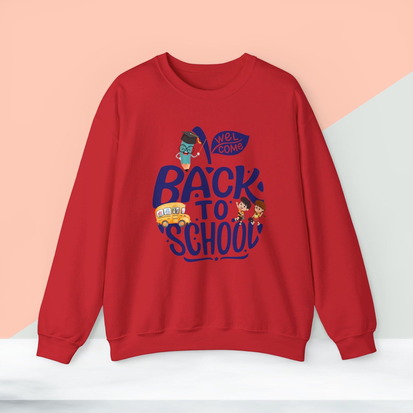 Back To school unisex heavy blend crewneck sweatshirt, We Love Teachers Sweatshirt,Teacher Back To school  Sweatshirt. First Day Vibes Sweatshirt.