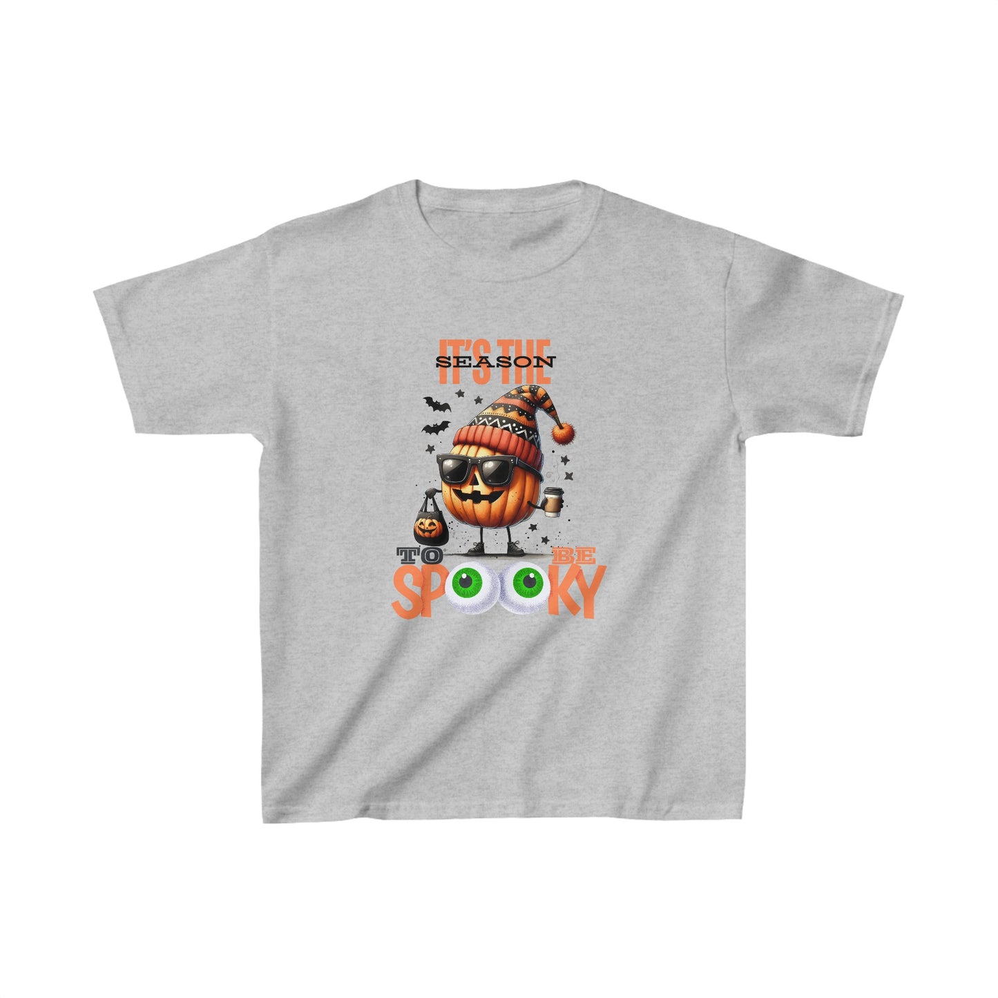 It's The Season To Be Spooky Halloween Kids Shirt, Spooky Halloween Kids Heavy Cotton™ Tee, Spooky Season Kids Shirt, Spooky Vibes Shirt, Trick Or Treat Cotton T-Shirt.