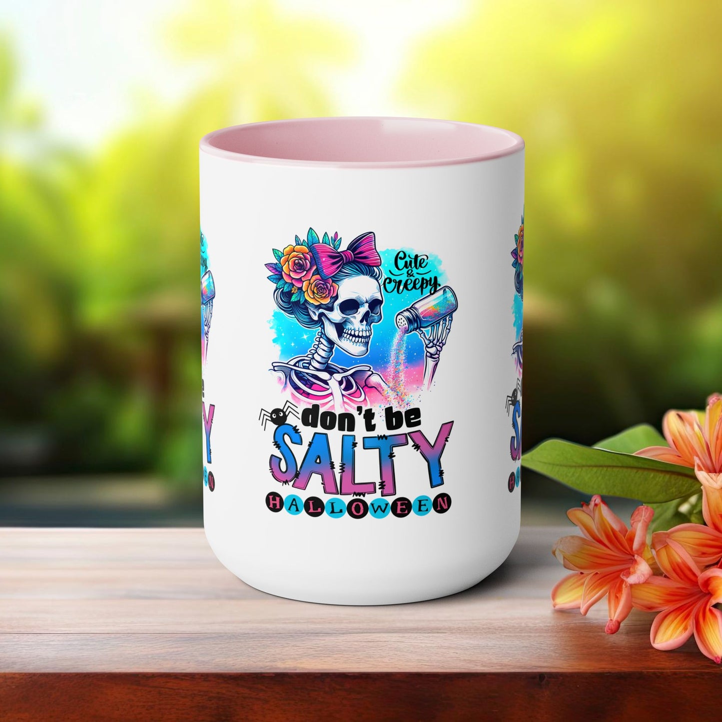 Don't Be Salty Happy Halloween Coffee Mug,  Let's Go Halloween Coffee Mug, Trick or Treat Halloween Coffee Mug, Cute Skeleton Coffee Mug, Spooky Season Halloween Coffee Mug.