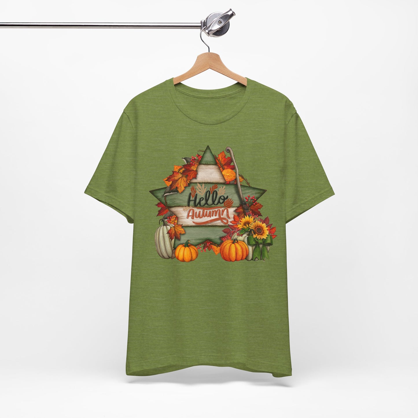 Hello Autumn Thanksgiving T-shirt, Happy thanksgiving 2024 T-shirt, Thanksgiving Gift,Turkey Shirt, Family Thanksgiving, Holiday Outfit.