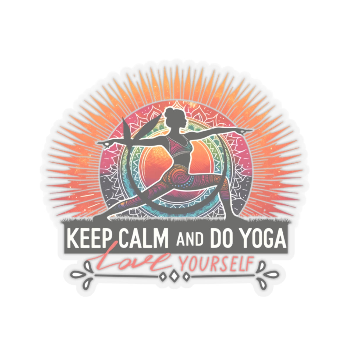 Keep Calm And Do Yoga Kiss-Cut Stickers, Love Yourself Kiss-Cut Stickers, Cute Yoga Kiss-Cut Stickers, Mindful Gift, Yoga lovers Kiss-Cut Stickers, Yoga Instructor Gift, Gift For Yoga lovers, Gift For Yogi.