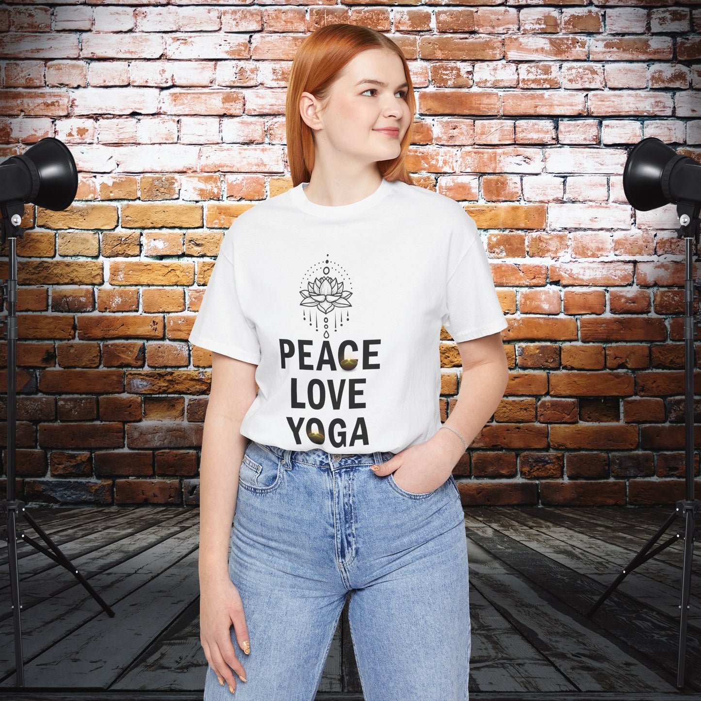 Peace Love Yoga T-Shirt, Cute Yoga workout Shirt, Yoga lovers T-shirt, Yoga Instructor Gift, Gym shirt, Gift For Yoga lover, Gift For Yogi.