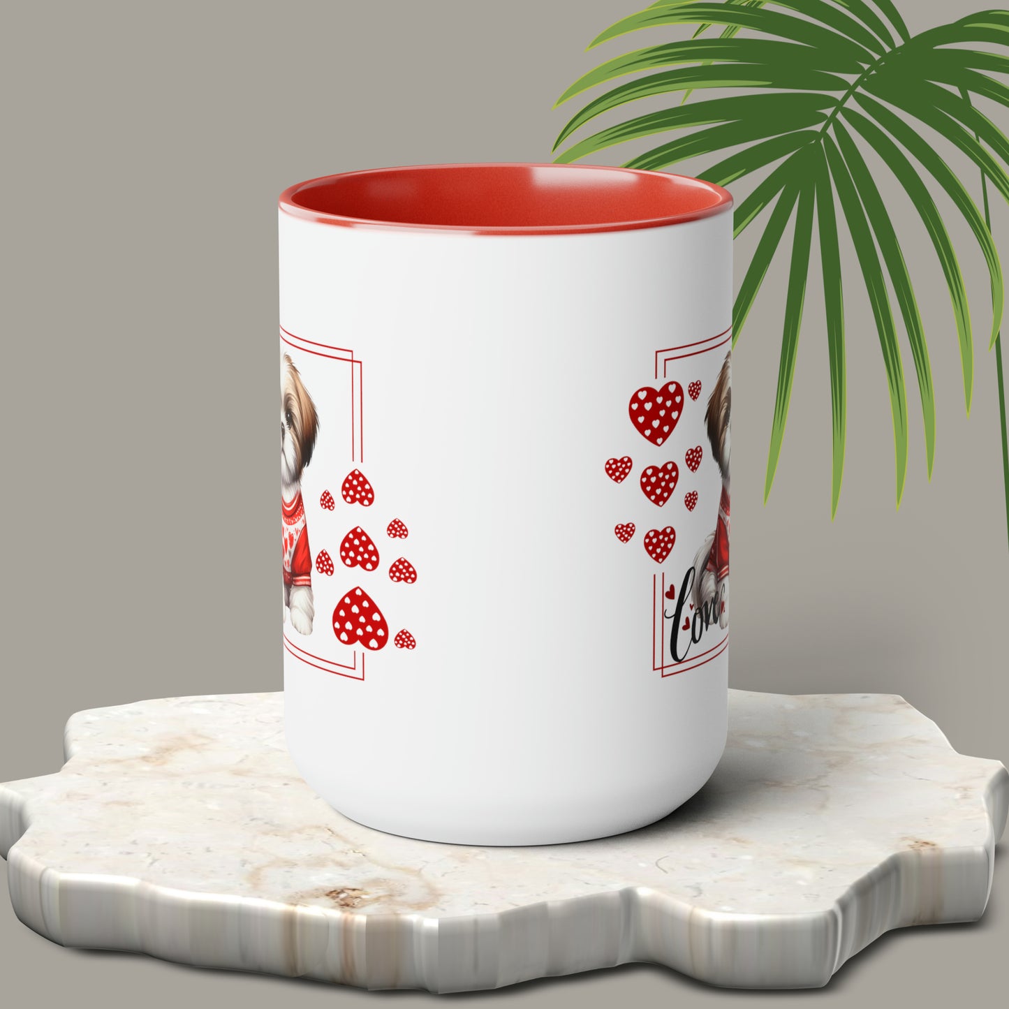 Happy valentines day Two-Tone Coffee Mugs, 15oz