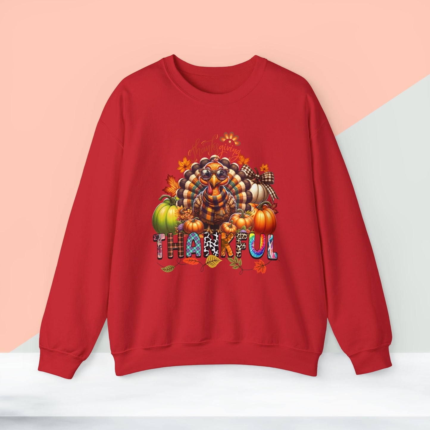 HappyThanksgiving Day Sweatshirt - Unisex Heavy Blend, Happy Thanksgiving2024 Sweatshirt, Thanksgiving Gift, Festive Sweatshirt.