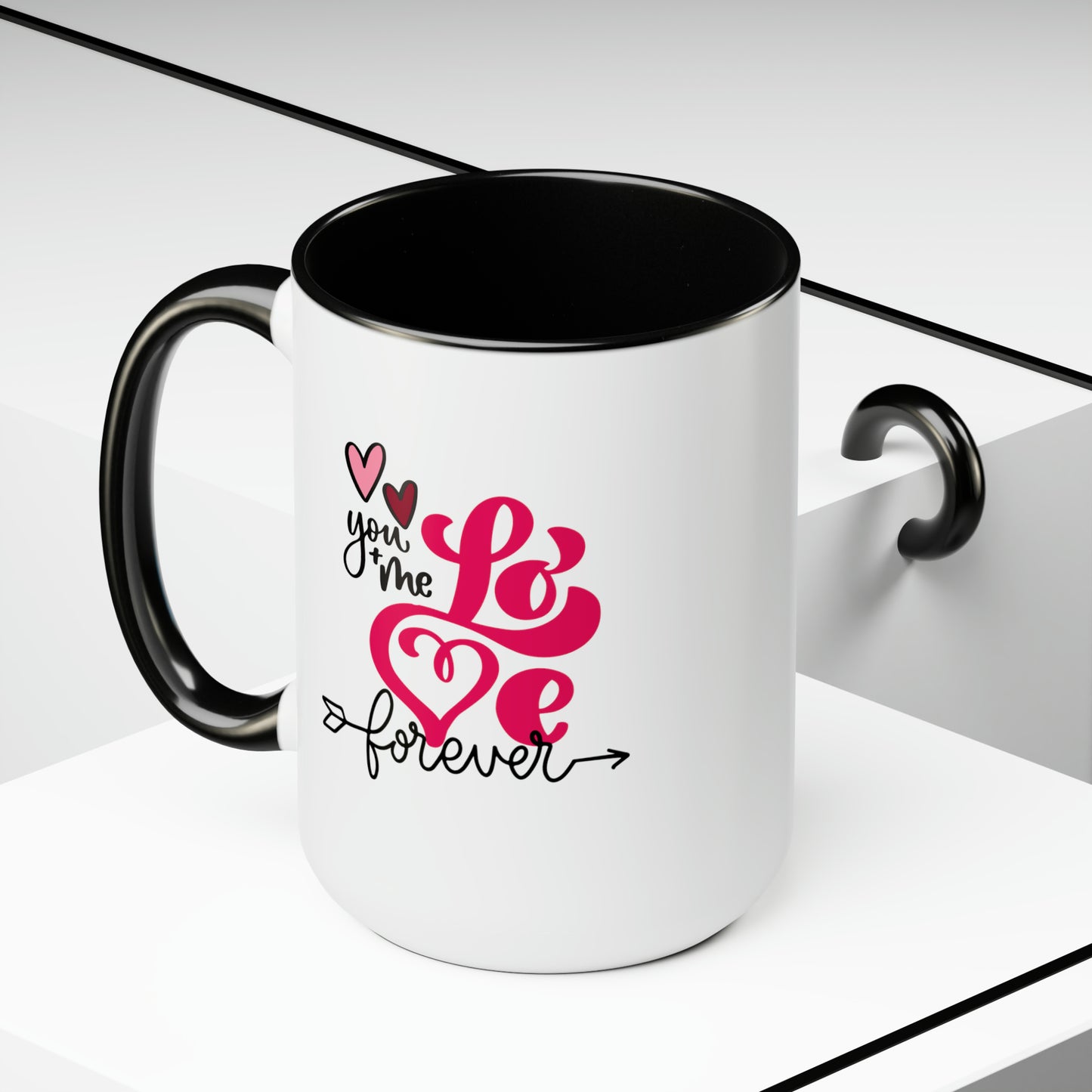 Happy valentines day Two-Tone Coffee Mugs, 15oz