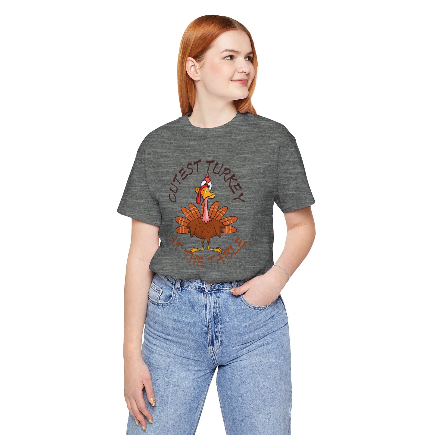 Cutest Turkey At The Table T-shirt, Happy Thanksgiving T-shirt, Happy thanksgiving 2024 T-shirt, Thanksgiving Gift,Turkey Shirt, Family Thanksgiving, Holiday Outfit.