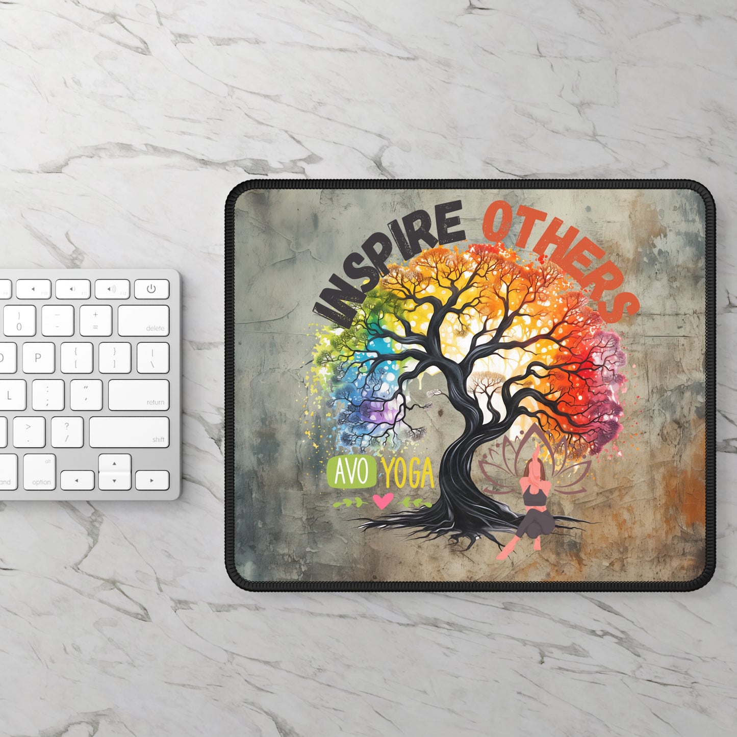 Inspire Others Yoga Mouse Pad,Unique Gift For Meditation And Yoga Lover, Cute Yoga Mouse Pad, Mindful Yoga Gift, Yoga lover Mouse Pad, Yoga Instructor Gift, Gift For Yoga lovers, Gift For Yogi.