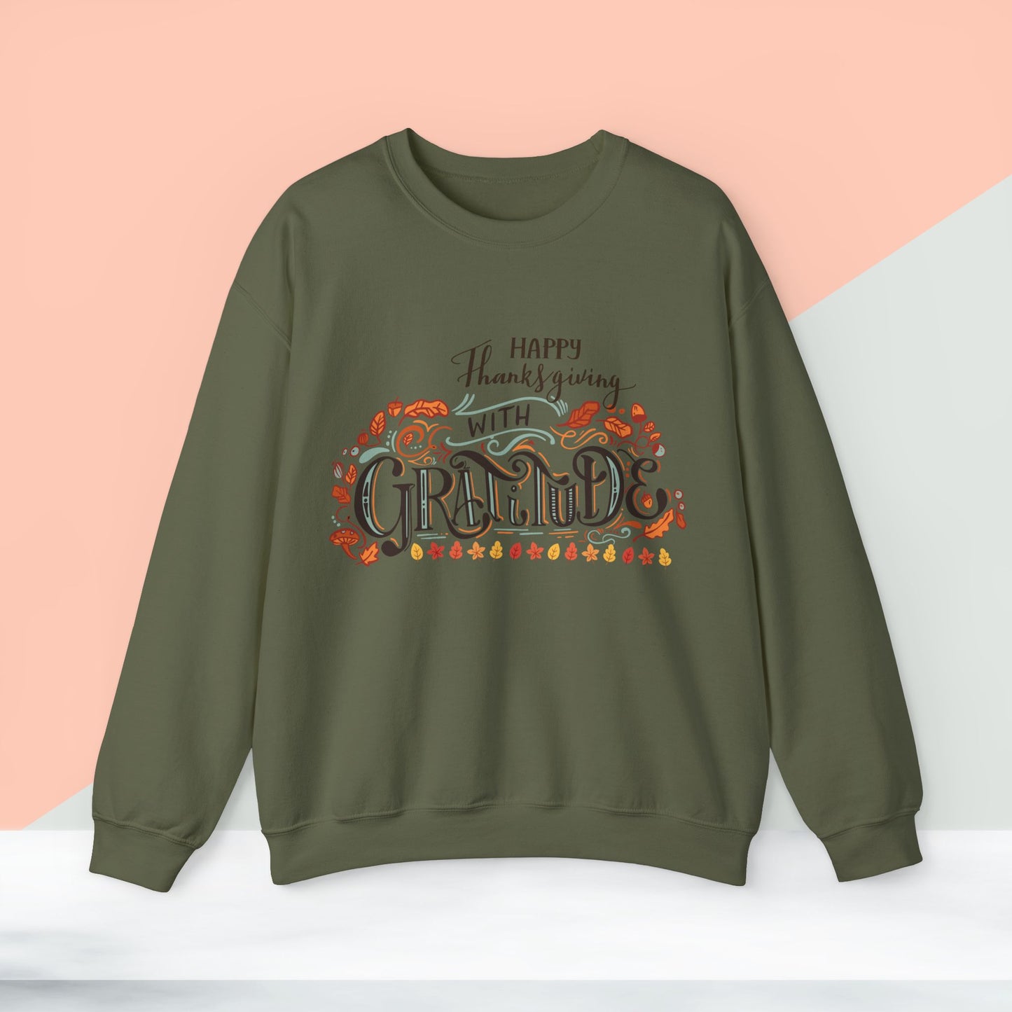 HappyThanksgiving With Gratitude  Sweatshirt - Unisex Heavy Blend, Happy Thanksgiving2024 Sweatshirt, Thanksgiving Gift, Festive Sweatshirt.