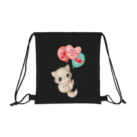 Happy Valentines Day Drawstring Bag