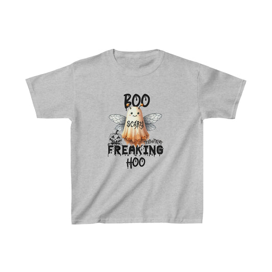 Boo Freaking Hoo Halloween Kids Shirt, Stay Spooky Halloween Kids Heavy Cotton™ Tee, Spooky Season Kids Shirt, Spooky Vibes Shirt, Trick Or Treat Cotton T-Shirt.