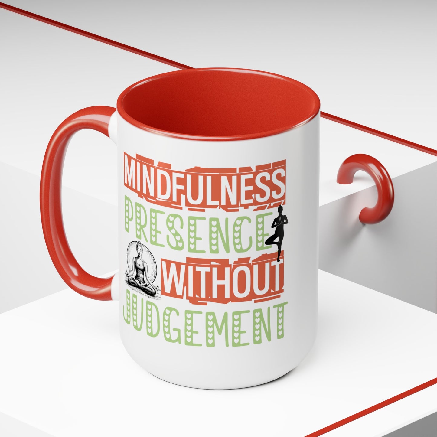 Mindfulness Presence Without Judgement Yoga Coffee Mug, Cute Yoga Coffee Mug, Yoga lovers Coffee Mug, Yoga Instructor Gift, Gift For Yoga lover, Gift For Yogi.