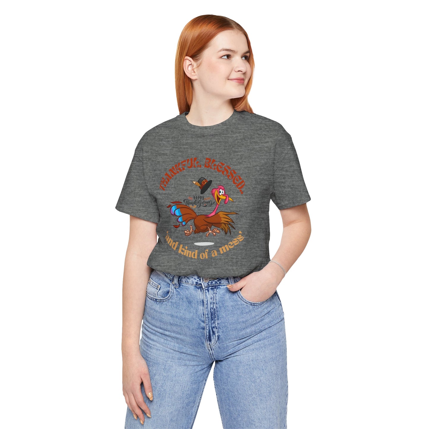 Thankful Blessed T-shirt, Happy Thanksgiving T-shirt, Happy Thanksgiving T-shirt, Happy thanksgiving 2024 T-shirt, Thanksgiving Gift,Turkey Shirt, Family Thanksgiving, Holiday Outfit.