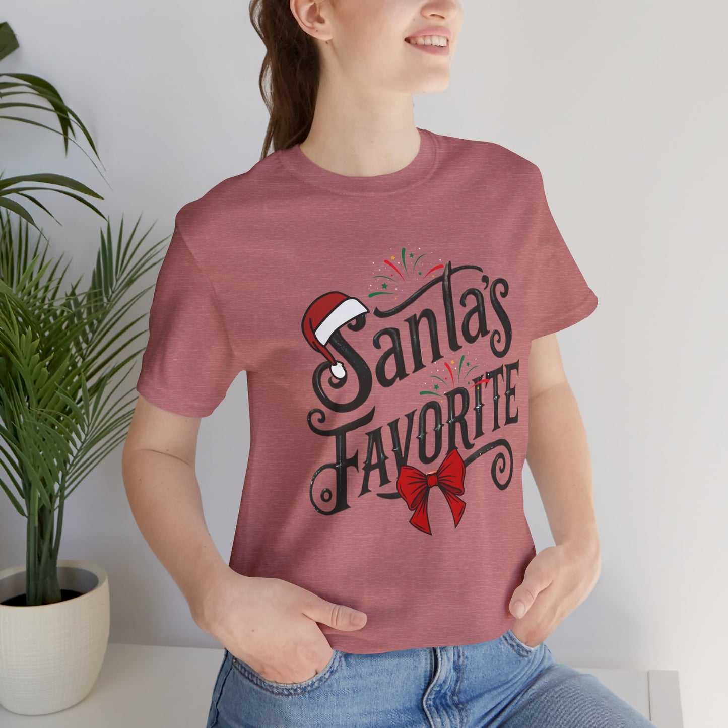 Santa's Favarite Christmas Unisex Tee, Christmas Shirt, Christmas Outfit, Merry Christmas T-shirt, Merry Christmas 2024 T-shirt, Christmas Gift, Family Holiday Outfit.