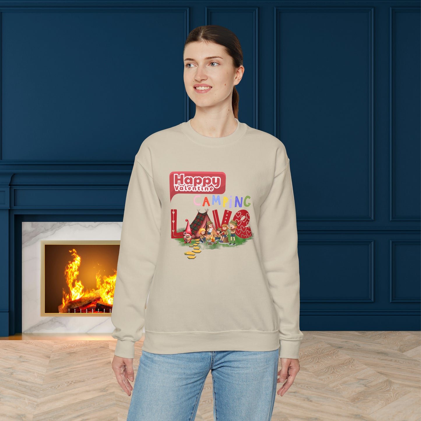 Happy valentines day Unisex Heavy Blend™ Crewneck Sweatshirt