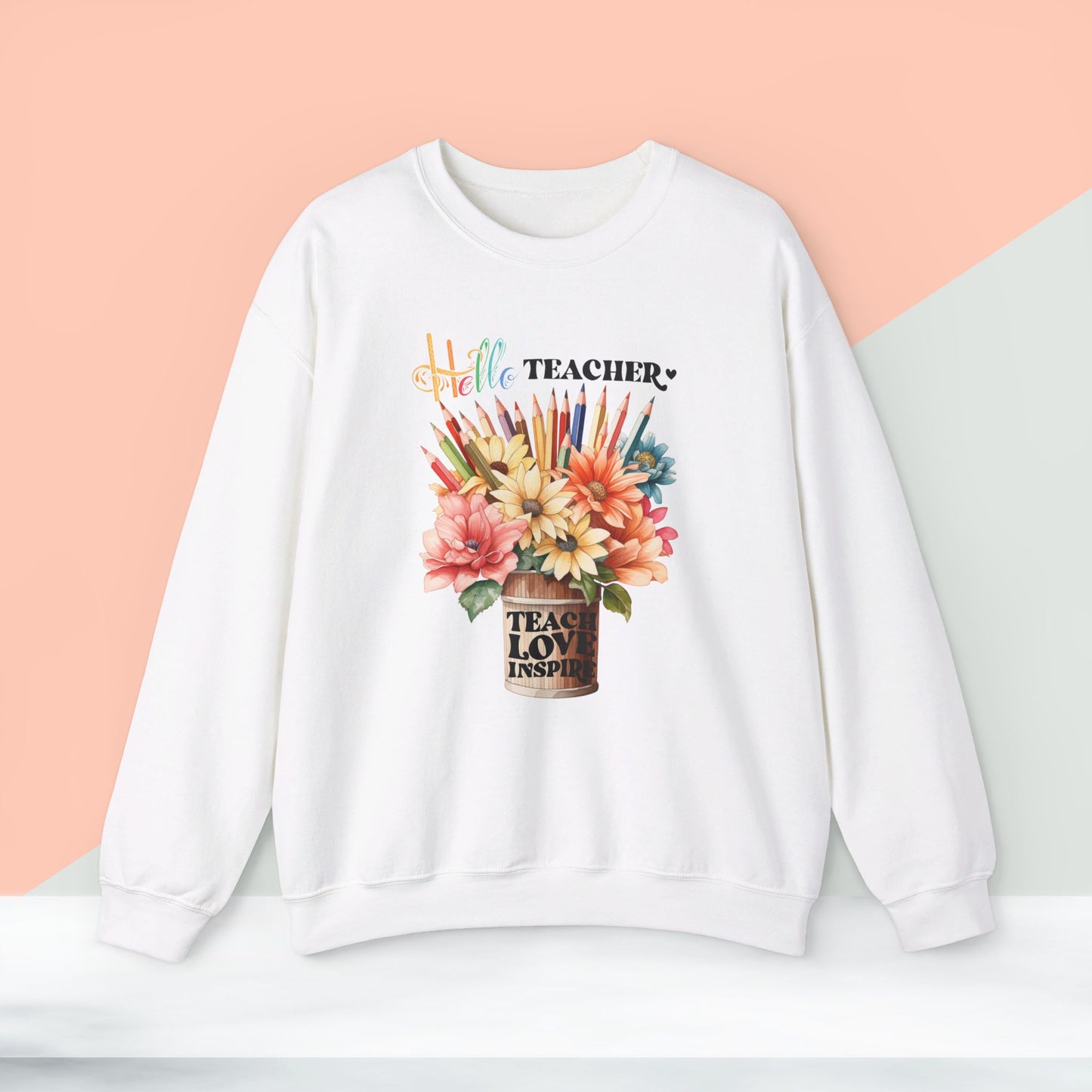 We Love Teachers Sweatshirt, Back To school unisex heavy blend crewneck sweatshirt, Teacher Back To school  Sweatshirt. First Day Vibes Sweatshirt.