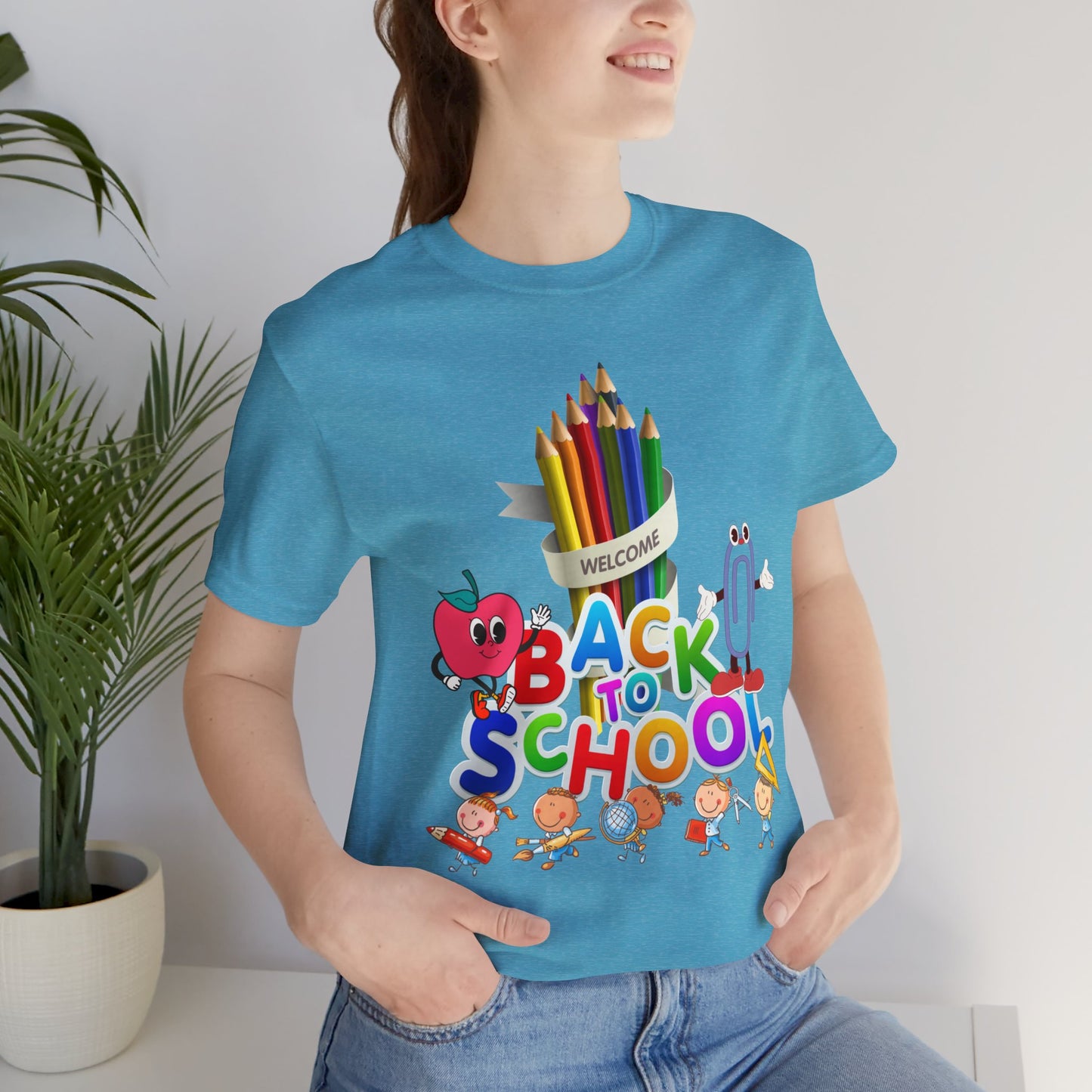 Welcome Back To School T-Shirt, Teacher T-Shirt, Teacher Back To school unisex jersey short sleeve.First Day Vibes T-Shirt.