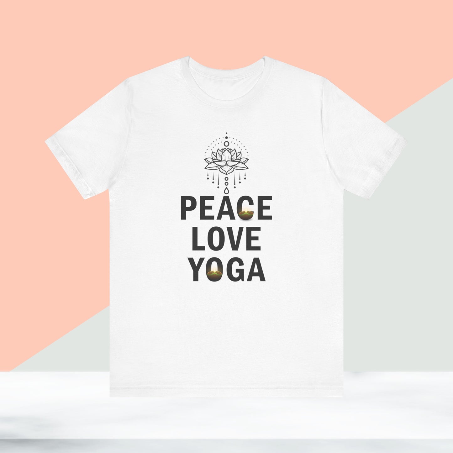 Peace Love Yoga T-Shirt, Cute Yoga workout Shirt, Yoga lovers T-shirt, Yoga Instructor Gift, Gym shirt, Gift For Yoga lover, Gift For Yogi.