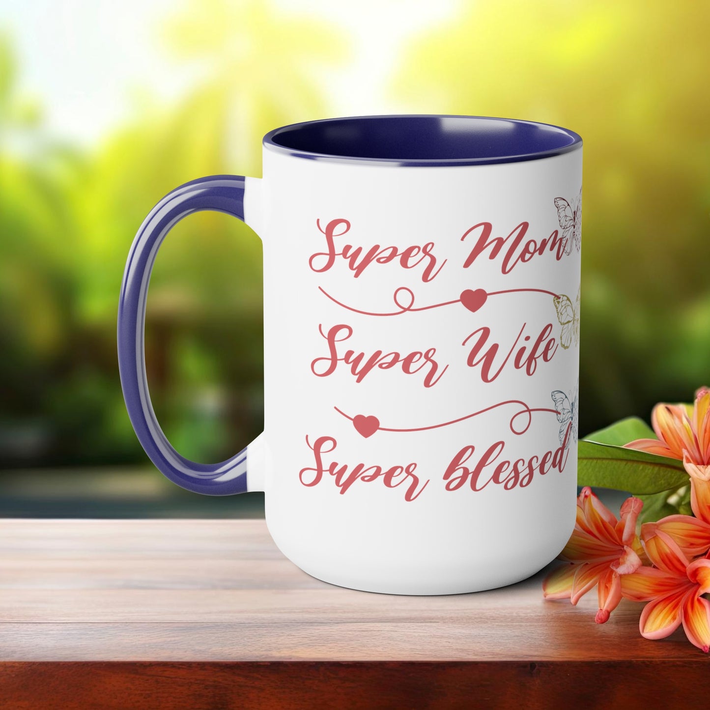 Happy Mother's dayTow-Tone Coffee Mug.15oz, Gift for mom, Mama's Coffee Mug