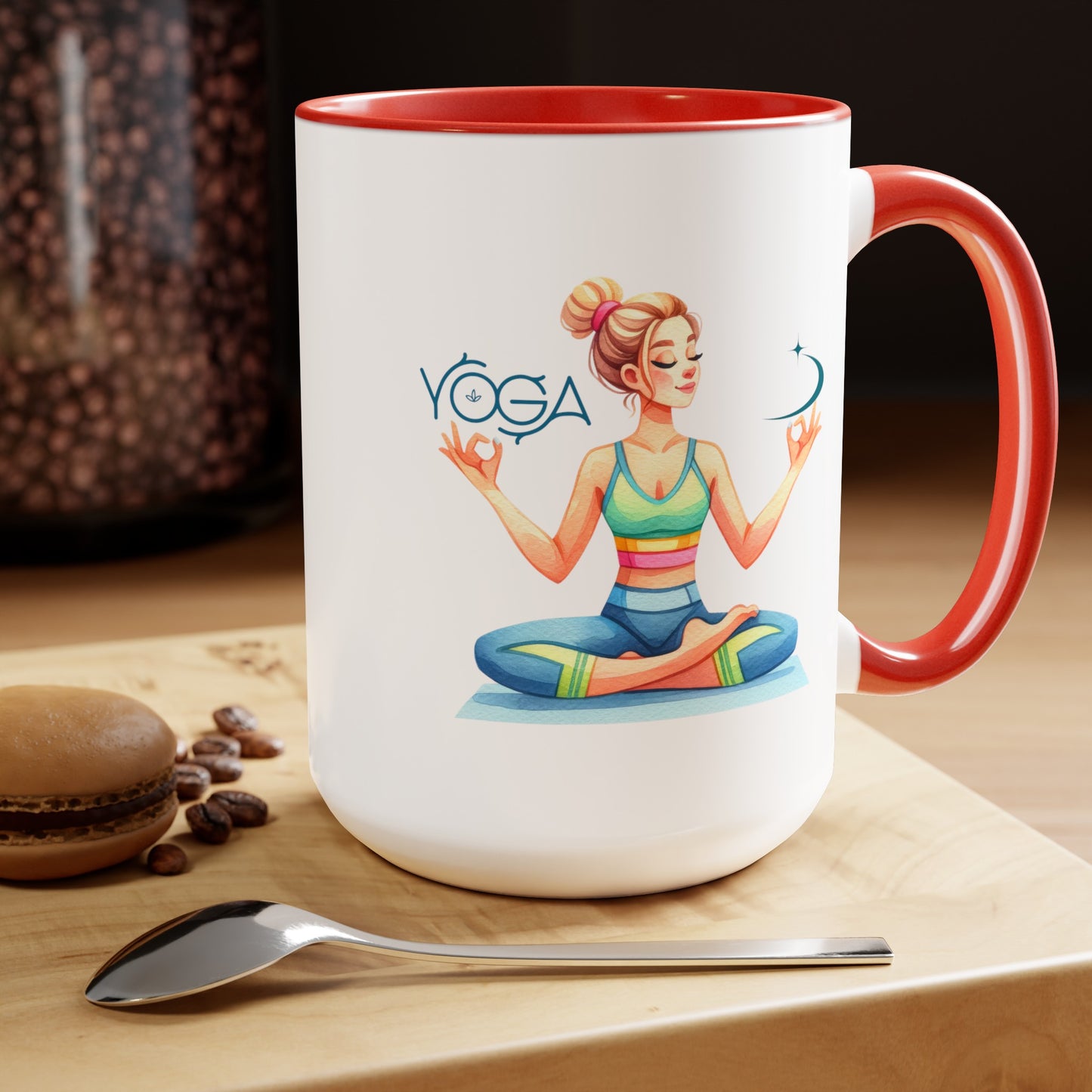 Yoga Coffee Mug, Cute Yoga Coffee Mug, Yoga lovers Coffee Mug, Yoga Instructor Gift, Gift For Yoga lover, Gift For Yogi.