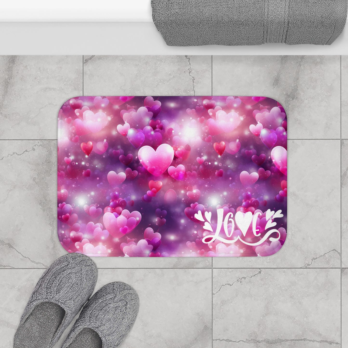 Happy Valentines Day Bath Mat