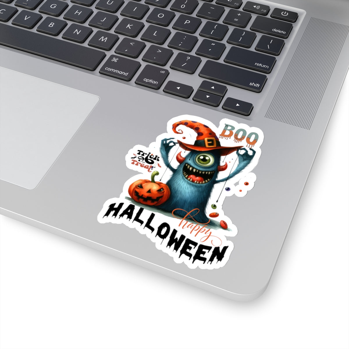 Boo Happy Halloween Kiss-Cut Stickers, Happy Halloween Kiss-Cut Stickers, Spooky Season Kiss-Cut Stickers, Trick Or Treat Halloween Kiss-Cut Stickers.