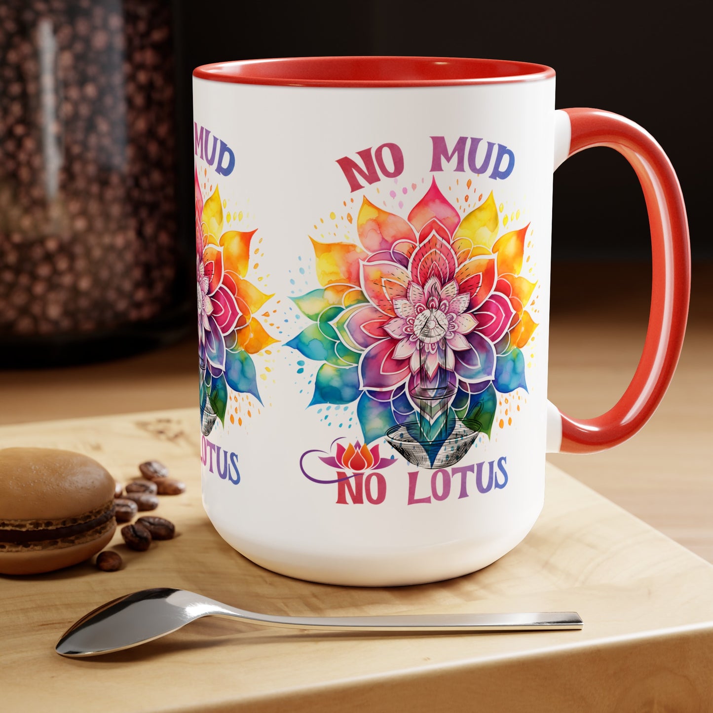 No Mud No Lotus Yoga Coffee Mug, Cute Yoga Coffee Mug, Yoga lovers Coffee Mug, Yoga Instructor Gift, Gift For Yoga lover, Gift For Yogi.