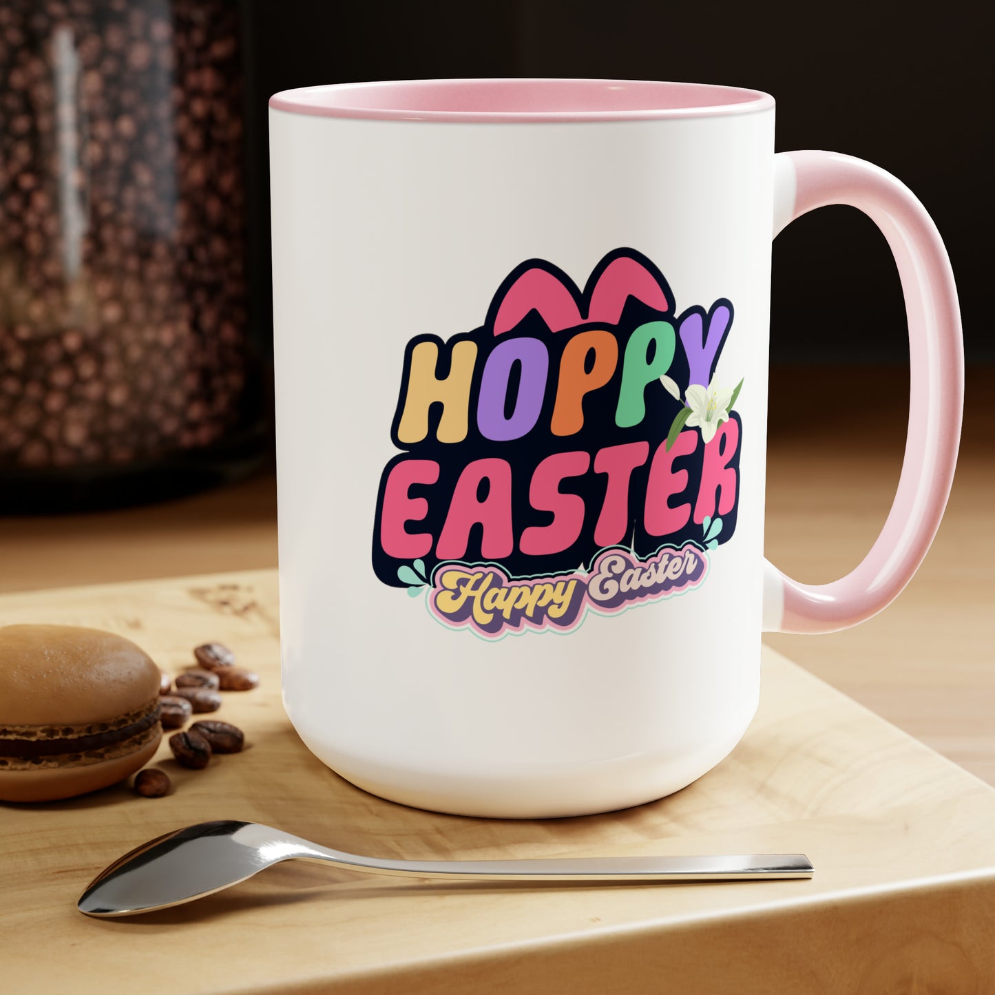 Happy EasterTwo-Tone Coffee Mugs, 15oz