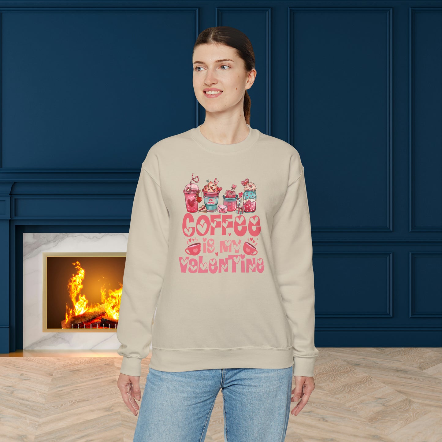 Happy valentines day Unisex Heavy Blend™ Crewneck Sweatshirt