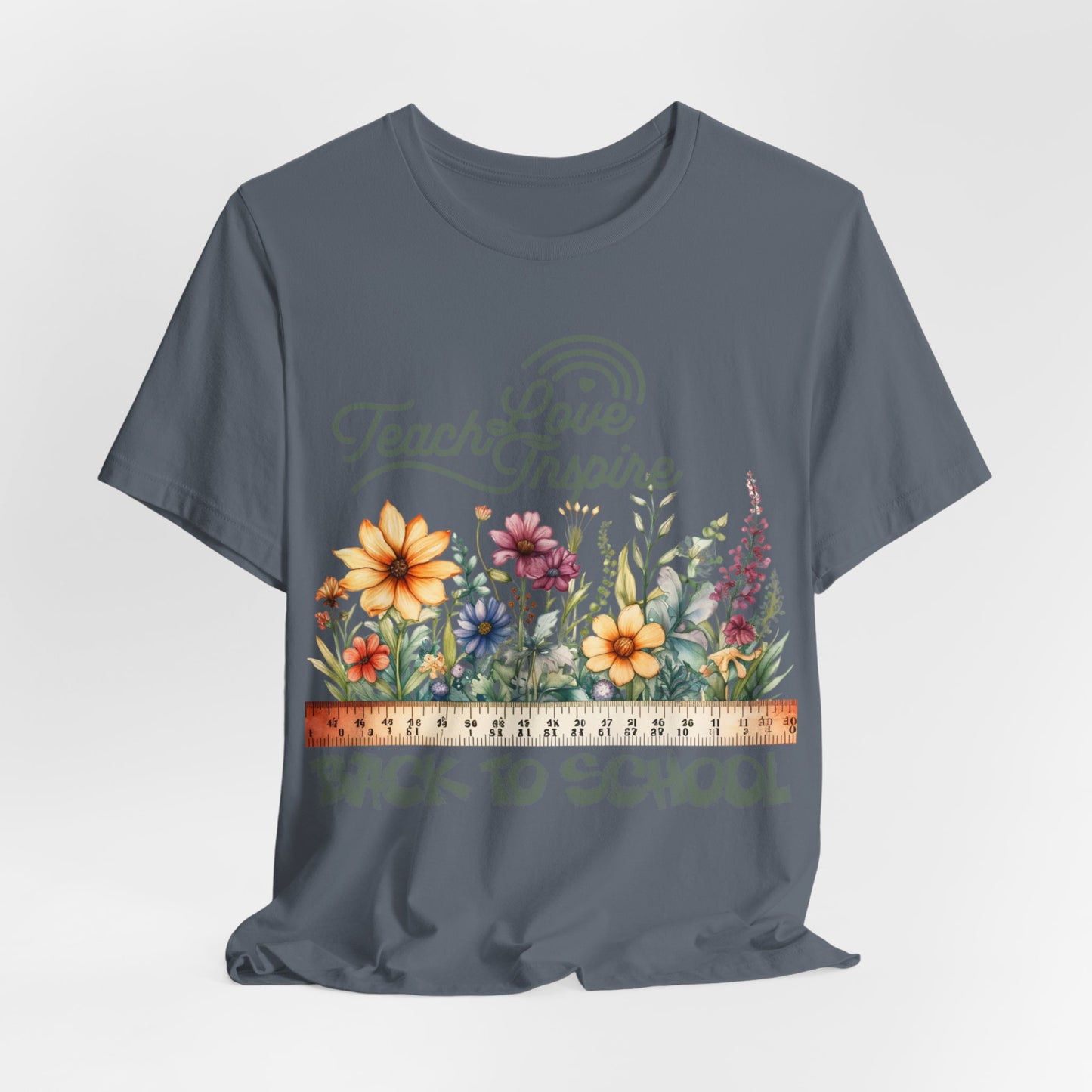 Love Teach Inspire T-Shirt, Back To School T-Shirt, Teacher Back To school unisex jersey short sleeve.First Day Vibes T-Shirt.