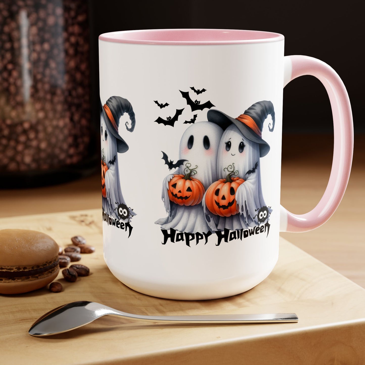 Happy Halloween Coffee Mug,  Let's Go Halloween Coffee Mug, Trick or Treat Halloween Coffee Mug, Cute Skeleton Coffee Mug, Spooky Season Halloween Coffee Mug.